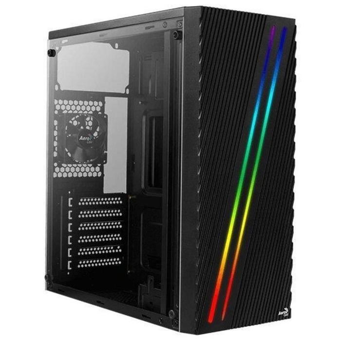 Корпус Aerocool Streak-A-BK-v1, без БП, ATX, Midi-Tower, черный - фото 51369656