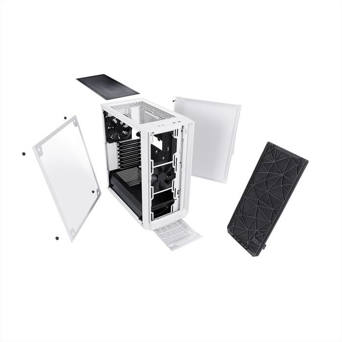 Корпус Fractal Design Meshify C TG, без БП, ATX, Midi-Tower, белый - фото 51369727