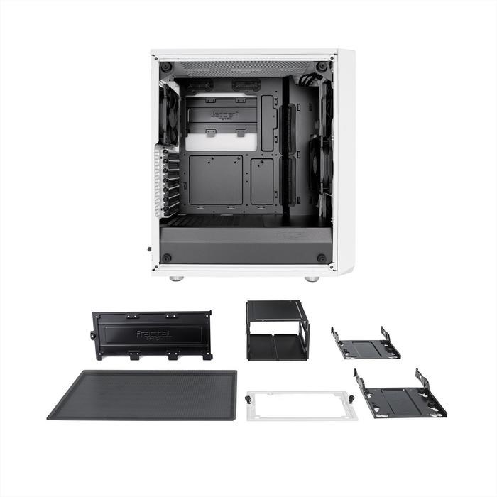 Корпус Fractal Design Meshify C TG, без БП, ATX, Midi-Tower, белый - фото 51369742