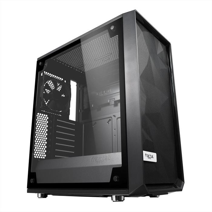 Корпус Fractal Design Meshify С Blackout TG Light, без БП, ATX, Midi-Tower, черный - фото 51369749