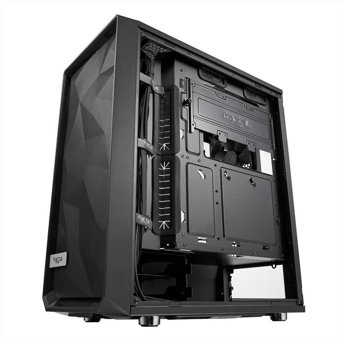 Корпус Fractal Design Meshify С Blackout TG Light, без БП, ATX, Midi-Tower, черный - фото 51369759