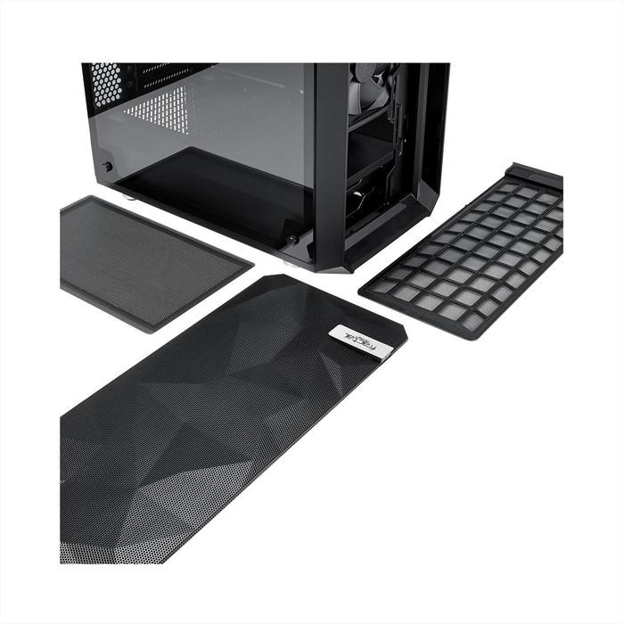 Корпус Fractal Design Meshify С Blackout TG Light, без БП, ATX, Midi-Tower, черный - фото 51369764