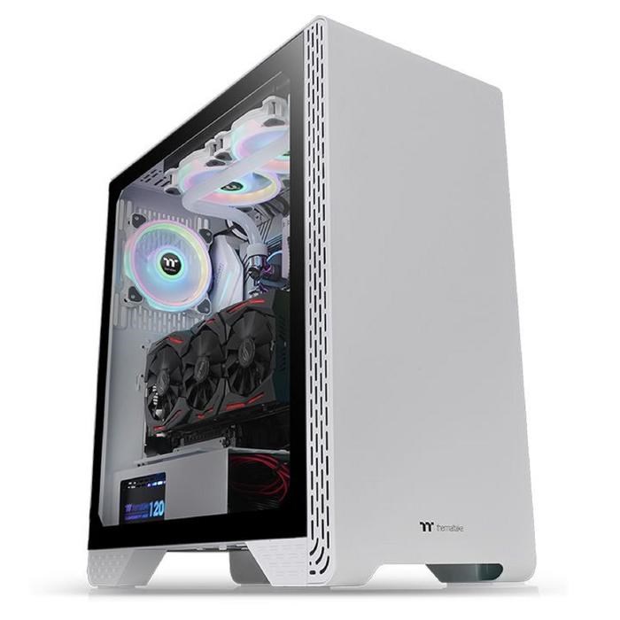 Корпус Thermaltake S300 TG Snow, без БП, ATX, Midi-Tower, белый - фото 51369821