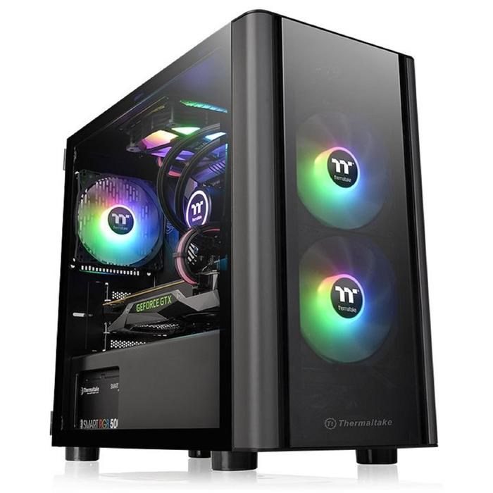 Корпус Thermaltake V150 TG, без БП, mATX, Mini-Tower, черный - фото 51369920