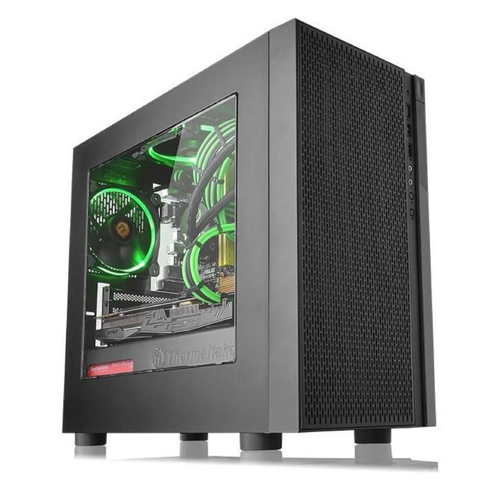 Корпус Thermaltake Versa H18 Window, без БП, mATX, Mini-Tower, черный - фото 51369926