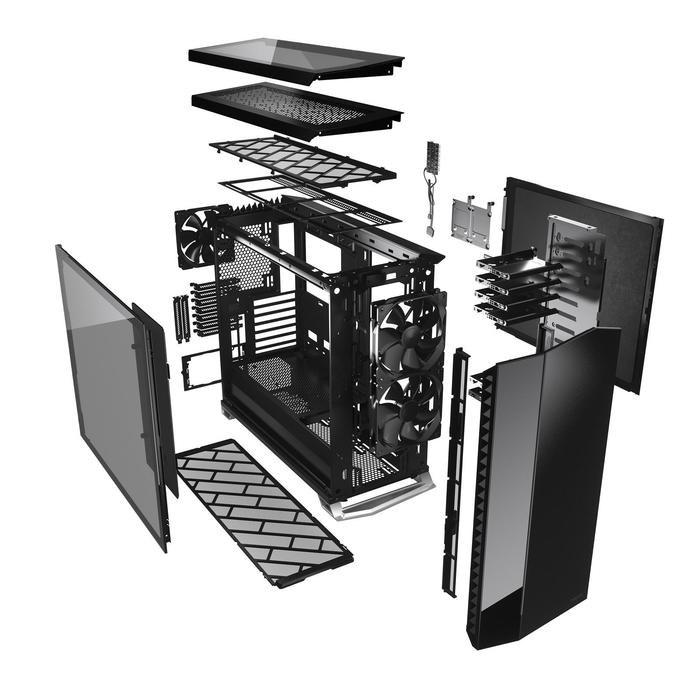 Корпус Fractal Design Vector RS Blackout TG, без БП, E-ATX, Full-Tower, чёрный - фото 51369950