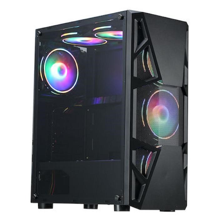 Корпус Formula CL-3303B RGB, без БП, ATX, Midi-Tower, черный - фото 51370000