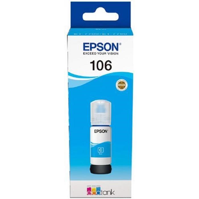 Чернила Epson 106C C13T00R240 голубой для Epson L7160/7180 (70мл) - фото 51370203