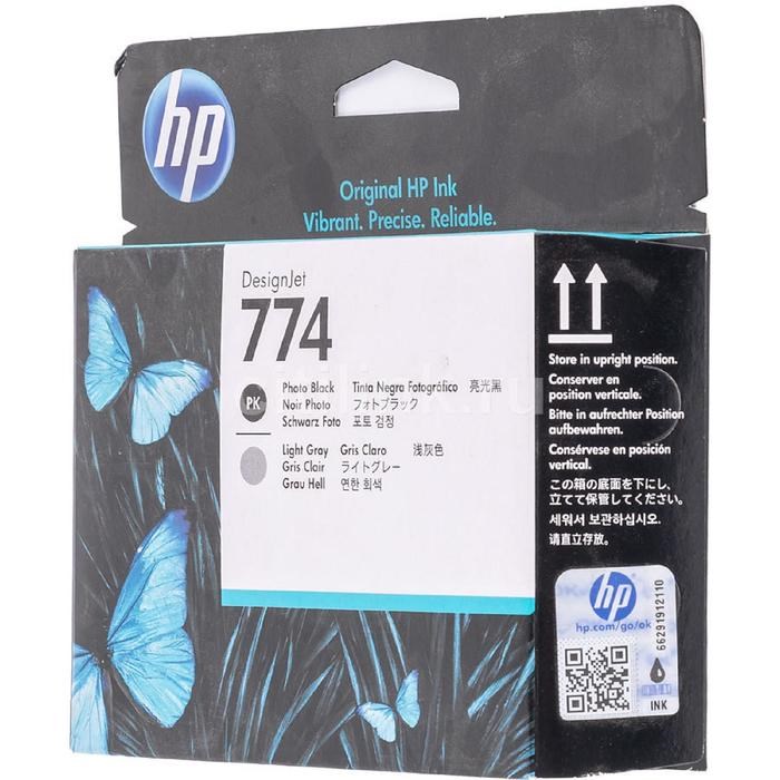 Картридж струйный HP 774 P2W00A черный/светло-серый для HP DJ Z6810 (775мл) - фото 51370216