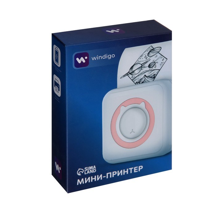 Мини-принтер Windigo LPR-01, Bluetooth, термопечать на чековой ленте, Android/iOS, 1000 мАч - фото 51371042