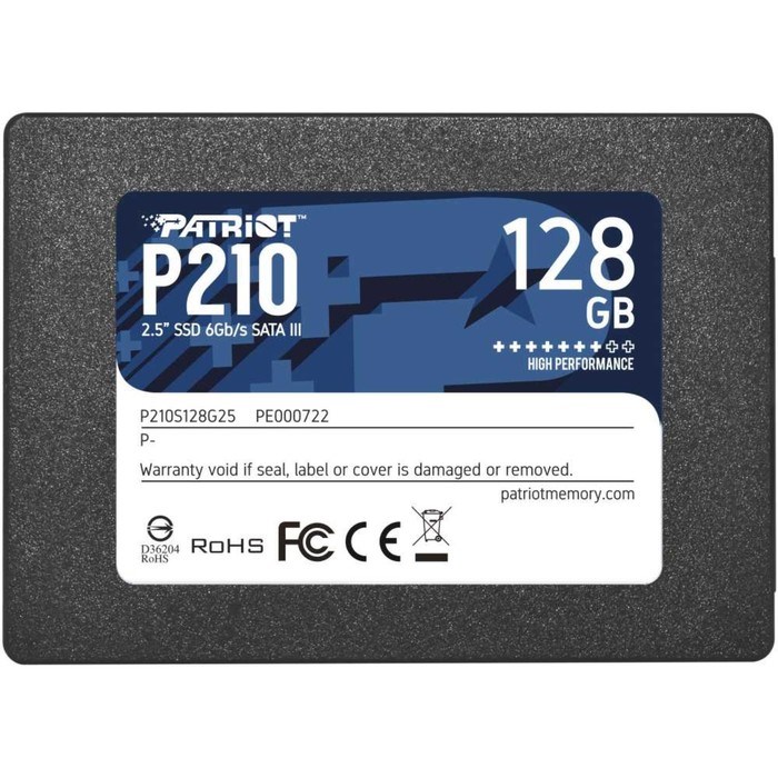 Накопитель SSD Patriot P210S128G25 P210, 128 Гб, SATA III - фото 51371327