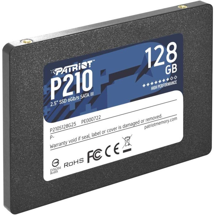 Накопитель SSD Patriot P210S128G25 P210, 128 Гб, SATA III - фото 51371329