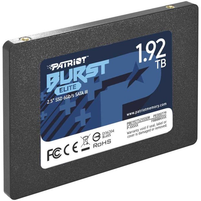 Накопитель SSD Patriot PBE192TS25SSDR Burst Elite, 1920 Гб, SATA III - фото 51371335