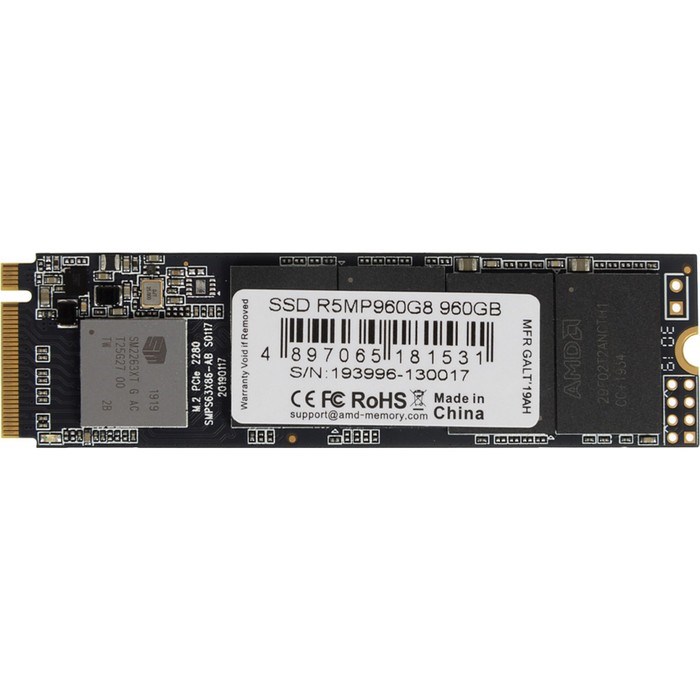 Накопитель SSD AMD R5MP960G8 Radeon M.2 2280, 960 Гб, PCI-E x4 - фото 51371337