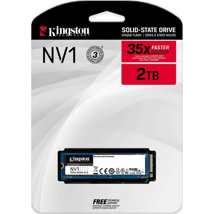 Накопитель SSD Kingston SNVS/2000G NV1 M.2 2280, 2 Тб, PCI-E x4 - фото 51371341