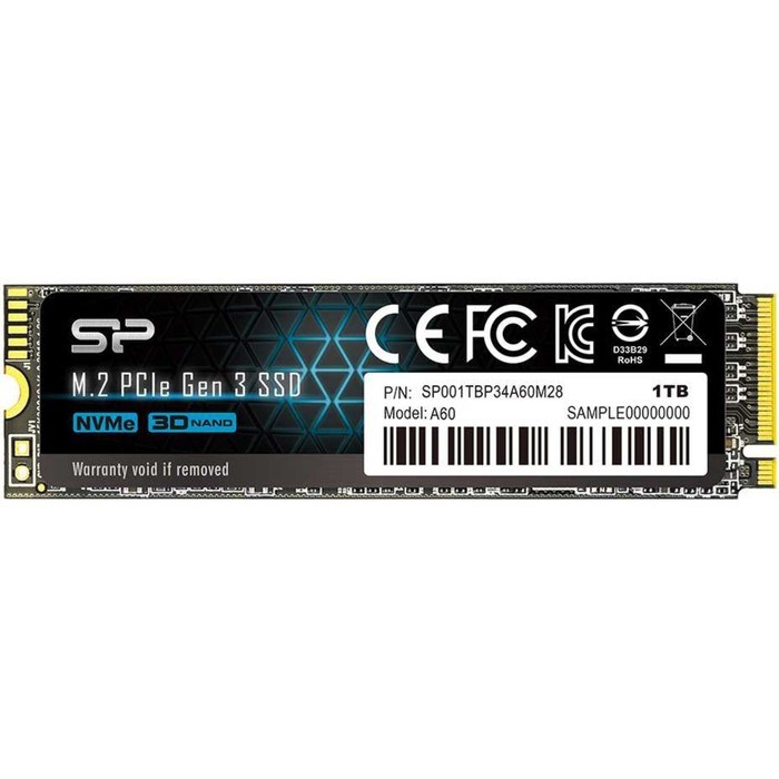 Накопитель SSD Silicon Power SP001TBP34A60M28 M-Series M.2 2280, 1 Тб, PCI-E x4 - фото 51371345