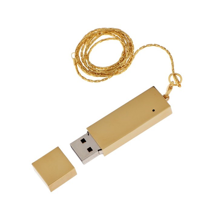 Флешка E 283 G, 16 ГБ, USB2.0, чт до 25 Мб/с, зап до 15 Мб/с, золотистая - фото 51371832