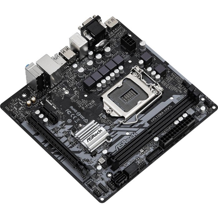 Материнская плата Asrock H510M-HVS R2.0, LGA1200, H410, 2xDDR4, VGA, HDMI, mATX - фото 51372022