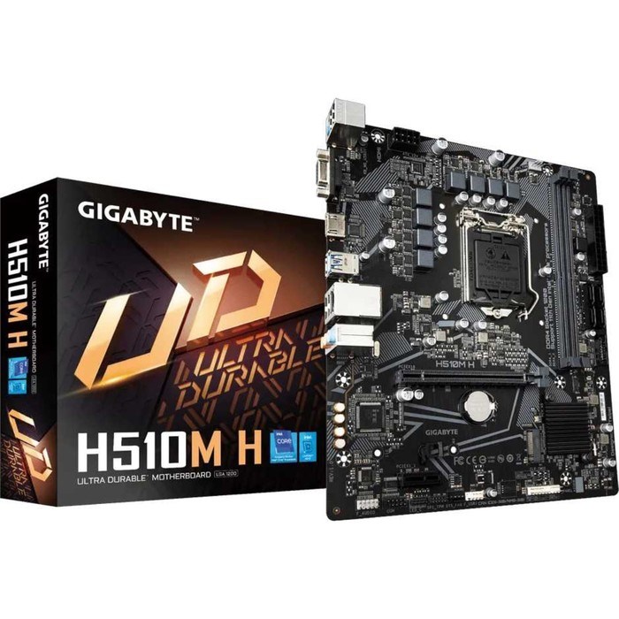 Материнская плата Gigabyte H510M H, LGA1200, H510, 2xDDR4, VGA, HDMI, mATX - фото 51372023