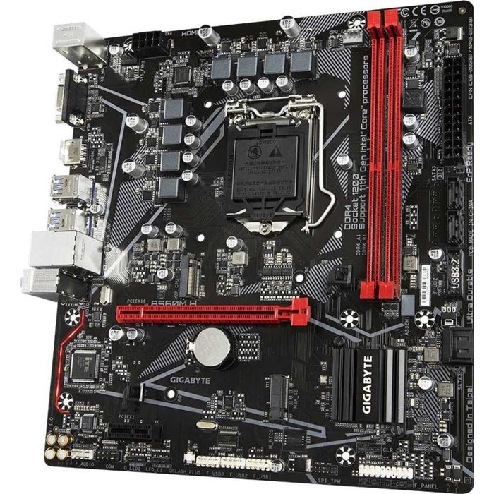 Материнская плата Gigabyte B560M H, LGA1200, B560, 2xDDR4, VGA, HDMI, mATX - фото 51372033