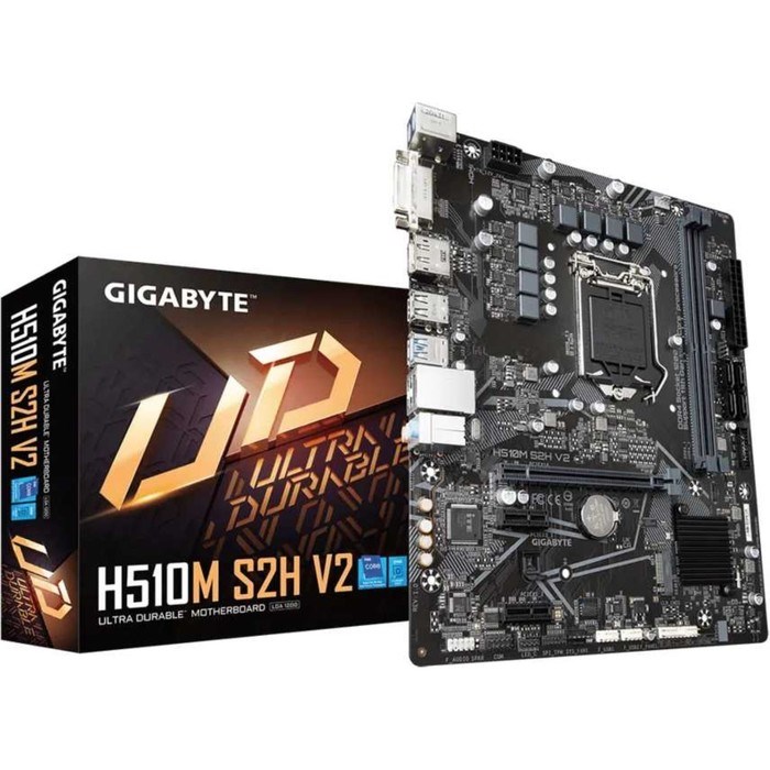 Материнская плата Gigabyte H510M S2H V2, LGA1200, H510, 2xDDR4, HDMI, mATX - фото 51372035