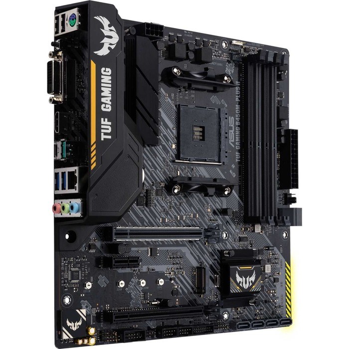 Материнская плата Asus TUF GAMING B450M-PLUS II, AM4, B450, 4xDDR4, DVI, HDMI, mATX - фото 51372048