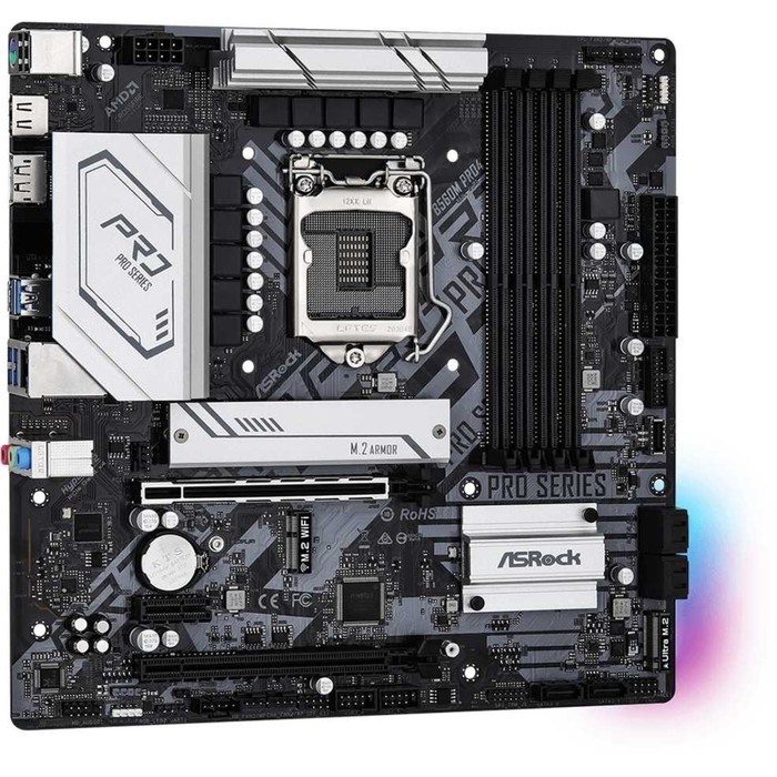 Материнская плата Asrock B560M PRO4, LGA1200, B560, 4xDDR4, HDMI, mATX - фото 51372052