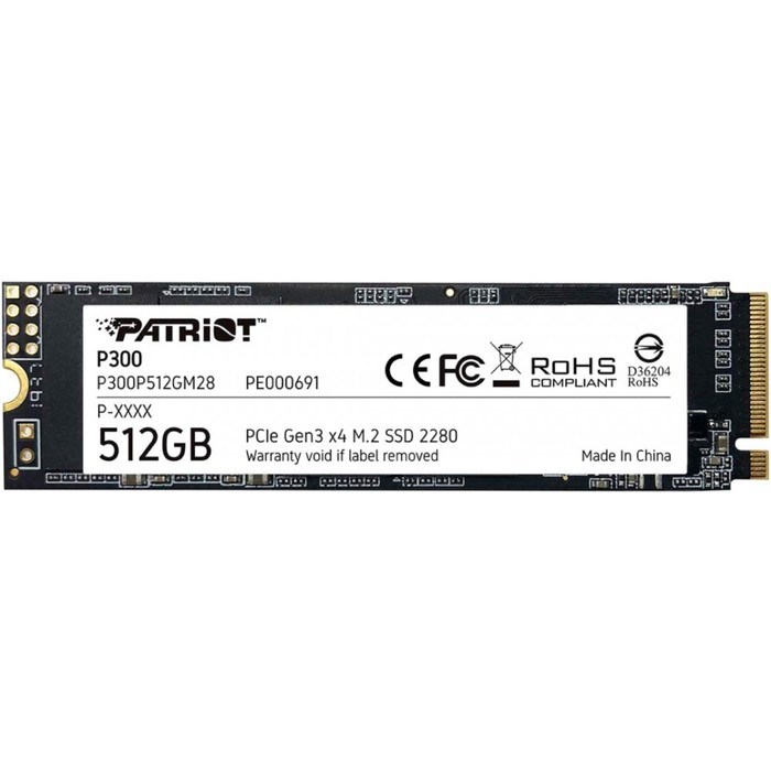 Накопитель SSD Patriot P300P512GM28 P300 M.2 2280, 512 Гб. PCI-E x4 - фото 51372178