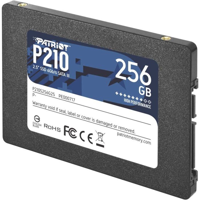 Накопитель SSD Patriot P210S256G25 P210, 256 Гб, SATA III, 2.5" - фото 51372190