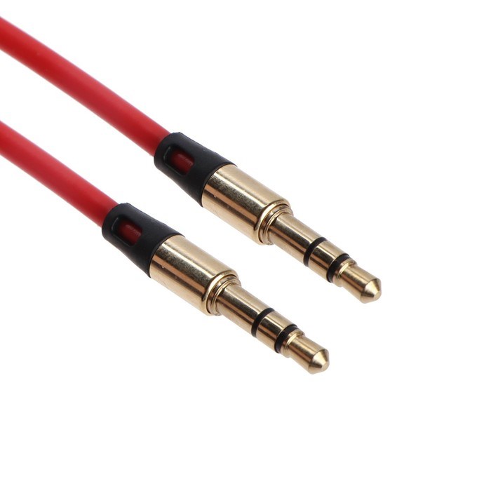 Кабель аудио AUX Cablexpert CCAB-01-35MM-1MB, Jack 3.5 мм(m)-Jack 3.5 мм(m), 1м, красный - фото 51372308