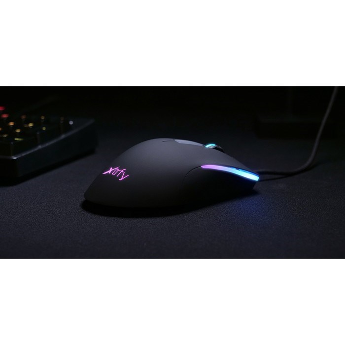 Мышь Xtrfy M1, игровая, проводная, подсветка RGB,7200 dpi, USB, чёрная - фото 51372685