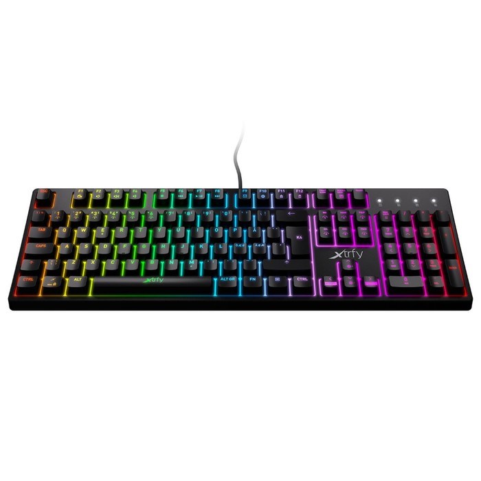 Клавиатура Xtrfy K4, проводная, механическая, 105 клавиш, RGB подсветка, Red Switch, чёрная   917867 - фото 51372780