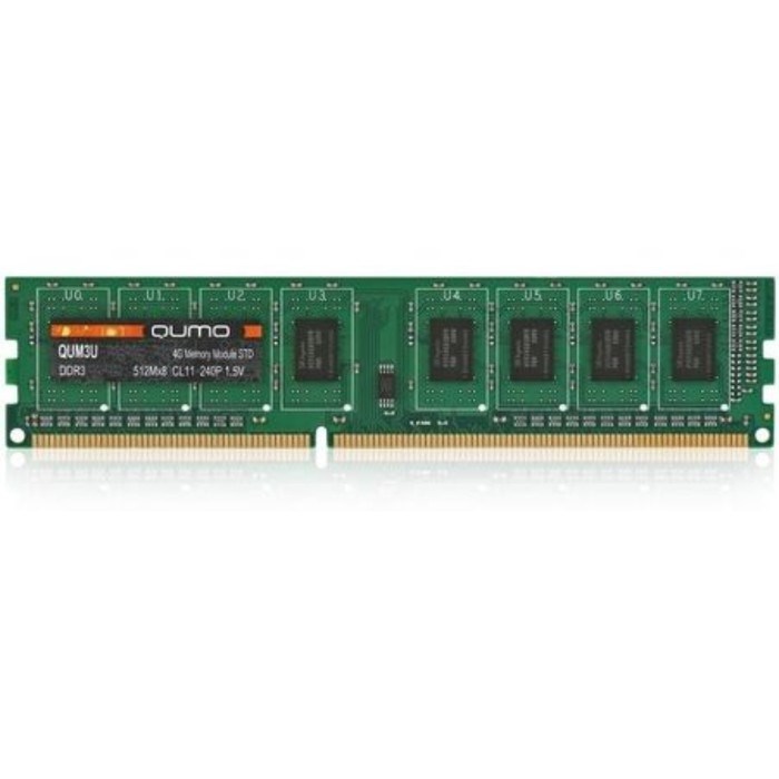 Память DDR3 QUMO QUM3U-4G1333C9, 4Гб, 1333 МГц, PC-10660, DIMM - фото 51373062