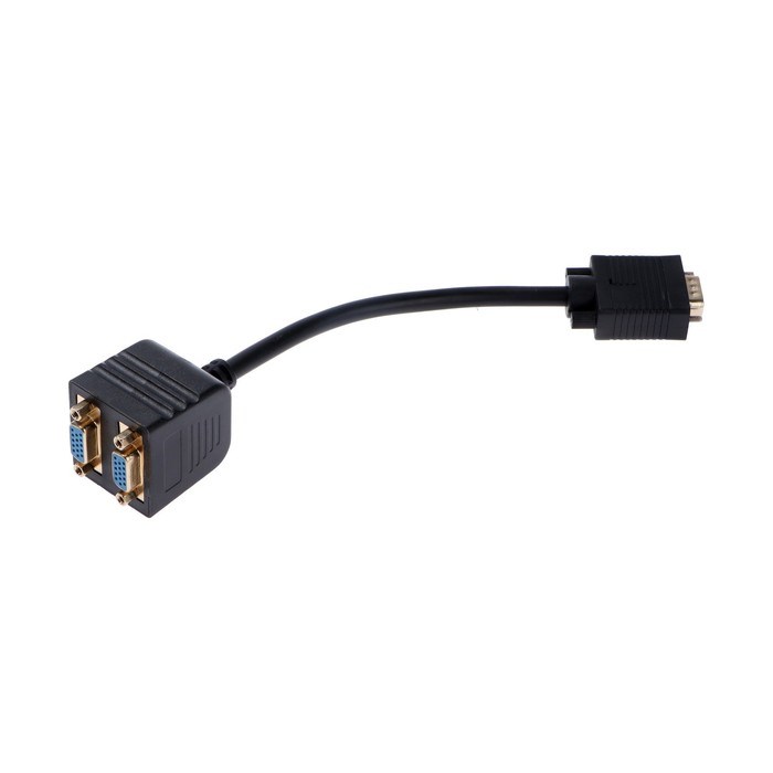 Разветвитель VGA Cablexpert CC-VGAX2-20CM, 2 устройства, чёрный - фото 51373072