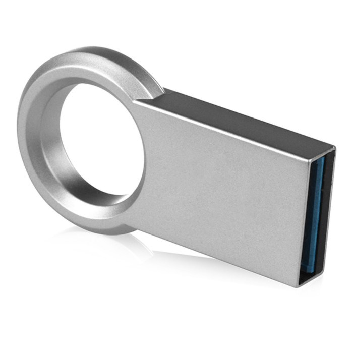 Флешка Qumo Ring, 32 Гб,  USB3.0, металлик - фото 51373326
