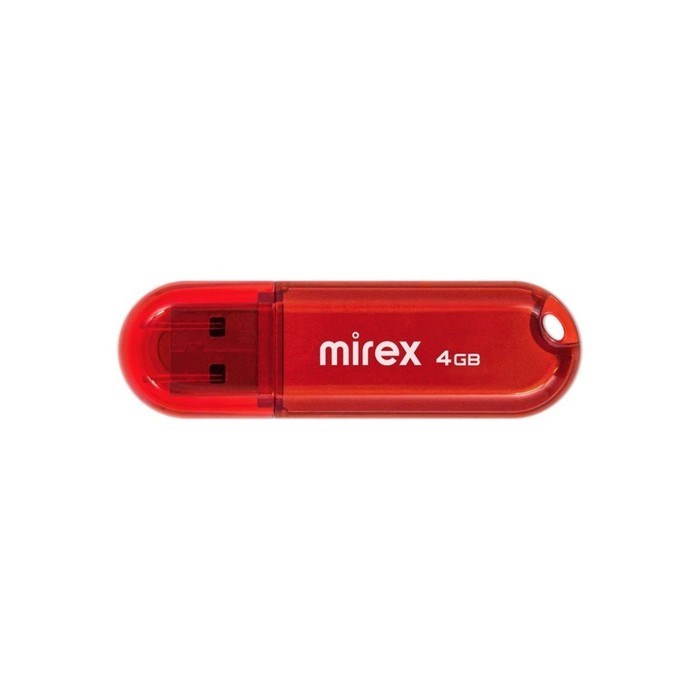 Флешка Mirex CANDY RED, 4 Гб ,USB2.0, чт до 25 Мб/с, зап до 15 Мб/с, красная - фото 51373370