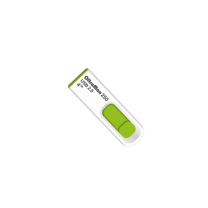 Флешка OltraMax 250, 4 Гб, USB2.0, чт до 15 Мб/с, зап до 8 Мб/с, зелёная - фото 51373905