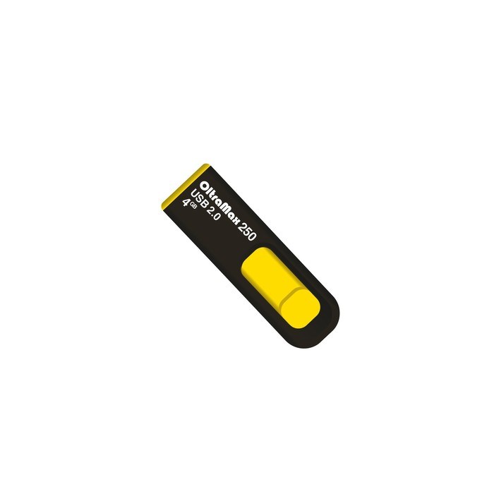 Флешка OltraMax 250, 4 Гб, USB2.0, чт до 15 Мб/с, зап до 8 Мб/с, жёлтая - фото 51373919