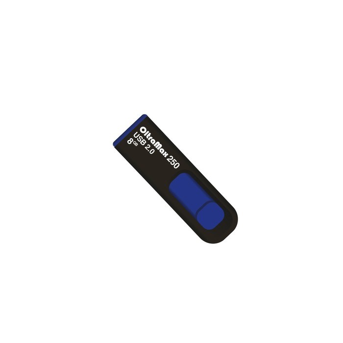 Флешка OltraMax 250, 8 Гб, USB2.0, чт до 15 Мб/с, зап до 8 Мб/с, синяя - фото 51373954