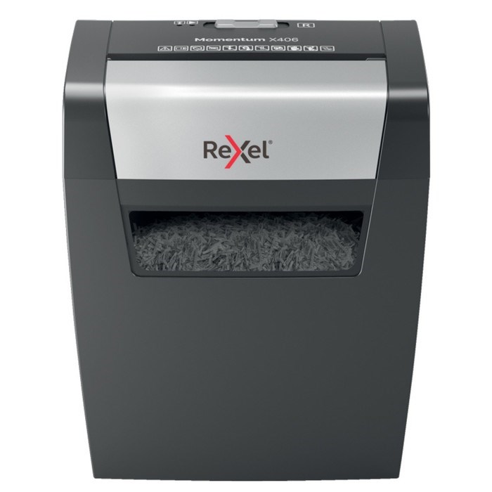 Шредер Rexel Momentum X406, фрагменты 4х30мм, 6 листов, скобы - фото 51374201