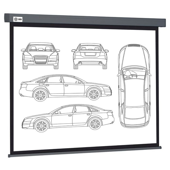 Экран Cactus 168x299см CS-PSW-168X299-SG, 16:9, настенно-потолочный, рулонный, серый - фото 51374568