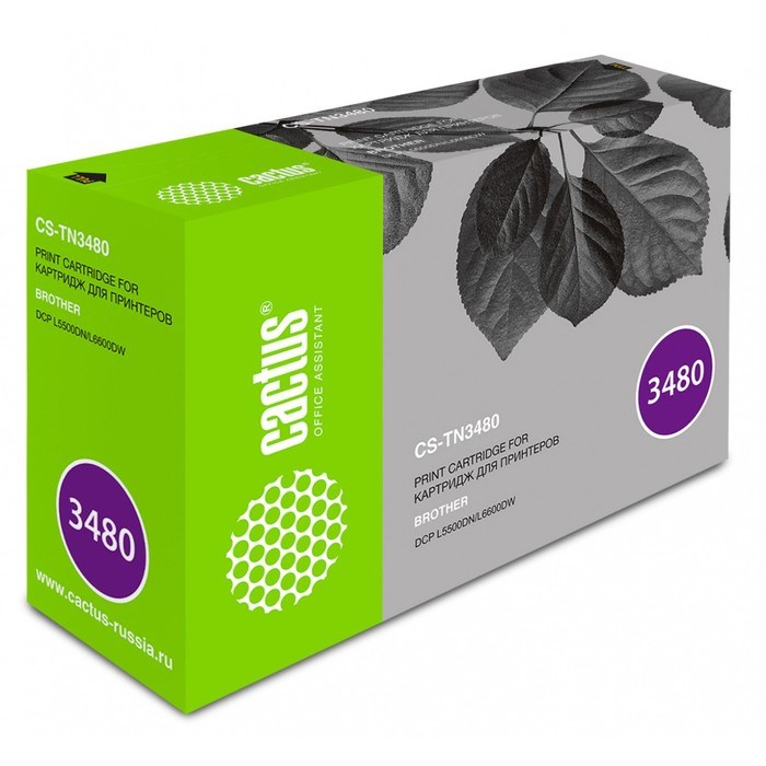 Картридж Cactus CS-TN3480 TN-3480, (DCP L5500DN/ L6600DW), для Brother, чёрный - фото 51374977 Картридж Cactus CS-TN3480 TN-3480, (DCP L5500DN/ L6600DW), для Brother, чёрный - фото 51374977