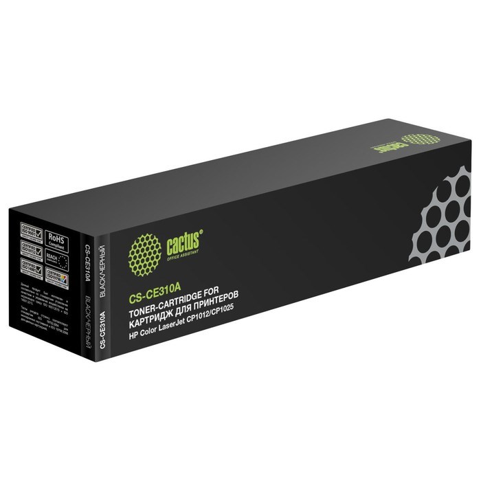 Картридж Cactus CS-CE310A CE310A, для HP CLJ CP1012/CP1025, 1200 страниц, цвет чёрный - фото 51375380 Картридж Cactus CS-CE310A CE310A, для HP CLJ CP1012/CP1025, 1200 страниц, цвет чёрный - фото 51375380