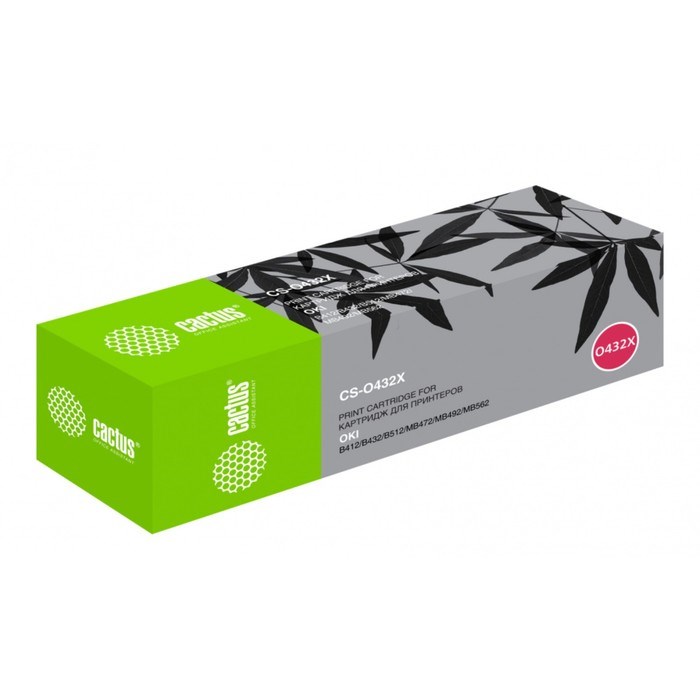 Картридж Cactus CS-O432X 45807120, для Oki B432/MB492, 7000 страниц, цвет чёрный - фото 51375622 Картридж Cactus CS-O432X 45807120, для Oki B432/MB492, 7000 страниц, цвет чёрный - фото 51375622