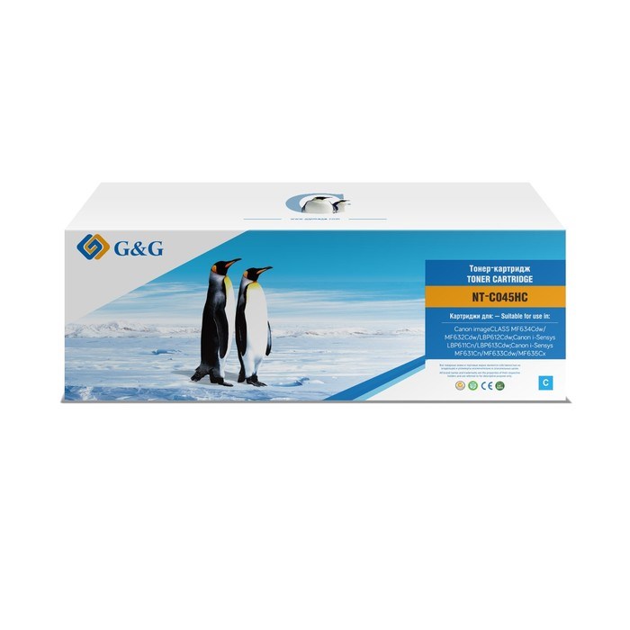 Картридж G&G NT-C045HC, для Canon LBP 611Cn/613Cdw/631Cn/633Cdw/635Cx, 2200 страниц, цвет голубой - фото 51375997