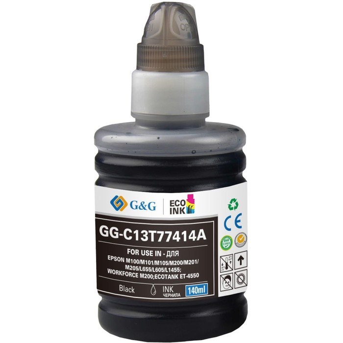 Картридж струйный G&G GG-C13T77414A, для Epson M100/105/200/205, 140 мл, цвет чёрный - фото 51376533