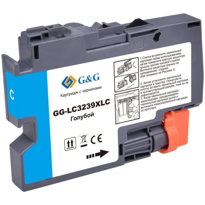 Картридж G&G GG-LC3239XLC, для Brother HL-J6000DW/J6100DW, 52 мл, цвет голубой - фото 51376587