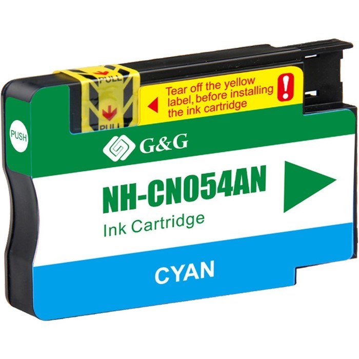 Картридж G&G NH-CN054AN №933XL, для HP Officejet 6100/6600/6700/7110/7510, 14 мл, цвет голубой - фото 51376649