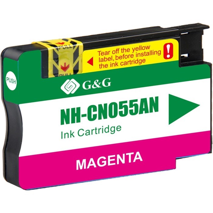 Картридж G&G NH-CN055AN №933XL, для HP Officejet 6100/6600/6700/7110/7510, 14 мл, цвет пурпурный - фото 51376651