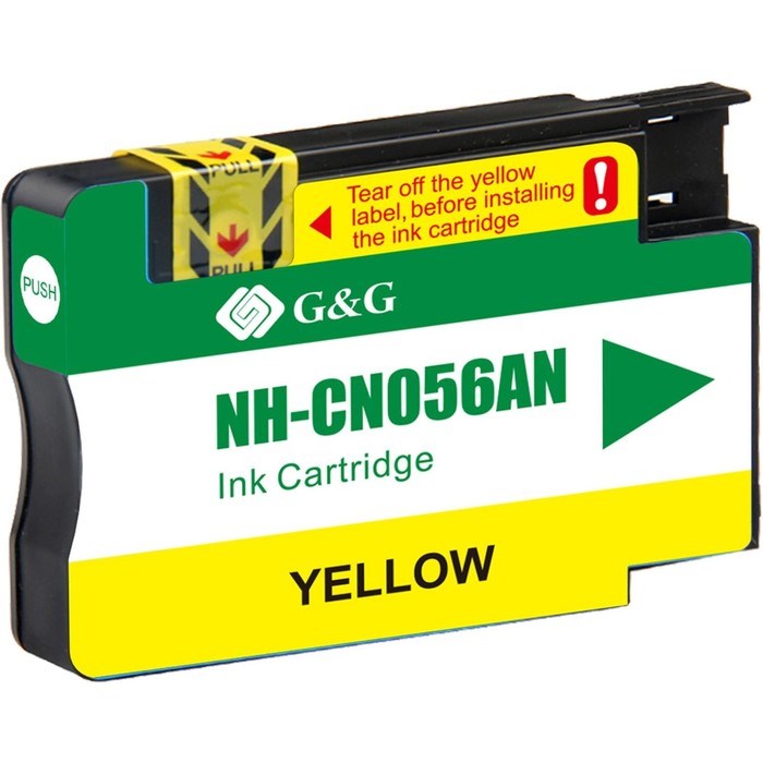 Картридж G&G NH-CN056AN №933L, для HP Officejet 6100/6600/6700/7110/7510, 14 мл, цвет жёлтый - фото 51376653